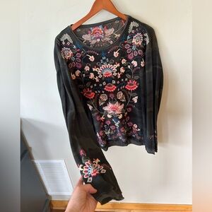 Johnny Was embroidered top